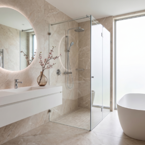 Panel SPC clickWALL. De 260 x 60cm. Travertino