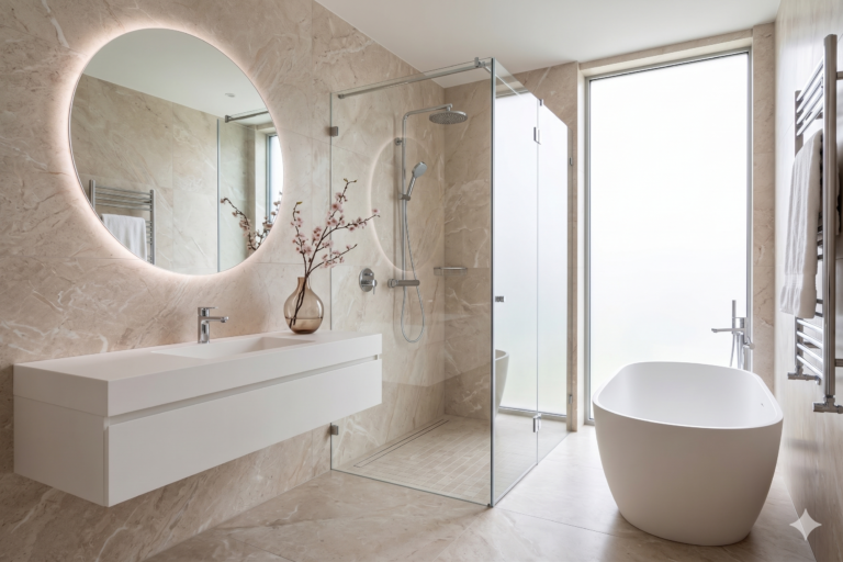 Panel SPC clickWALL. De 260 x 60cm. Travertino