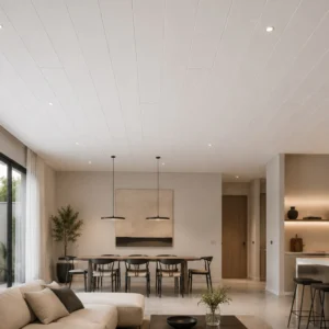 Cielorraso PVC de 290 x 25cm. Espesor 8mm. Blanco