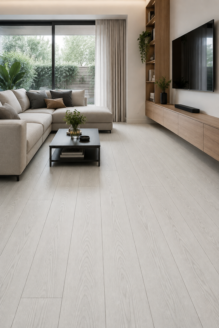 Piso Flotante HDF 8.3mm. Ceniza