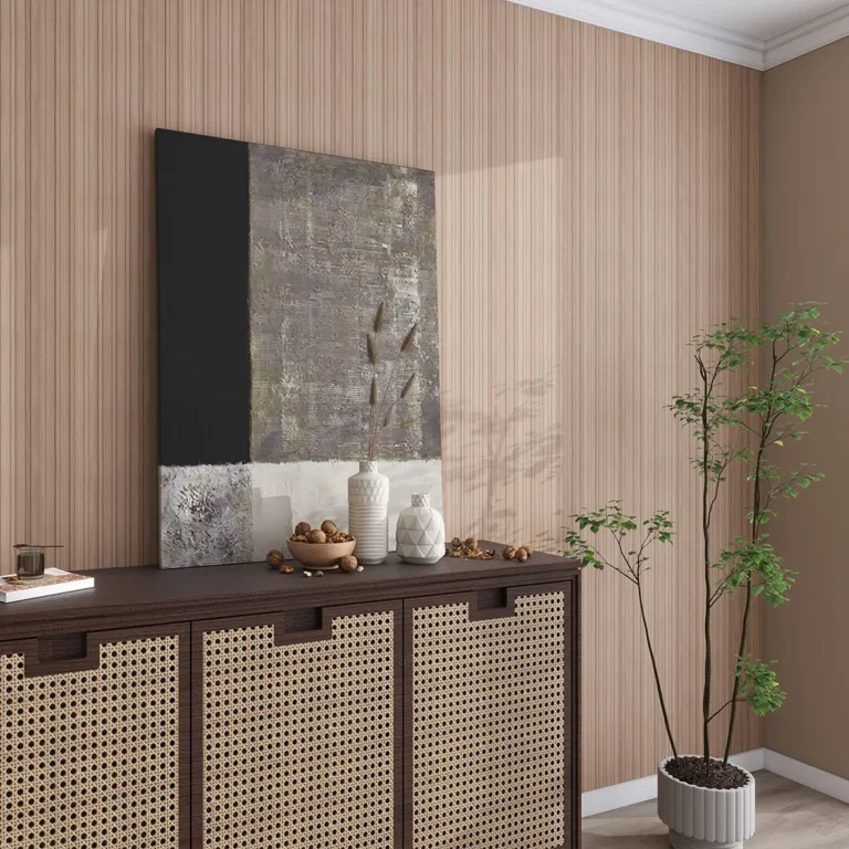 Revestimiento decoWALL Varillado. De 25 x 290cm. Nogal