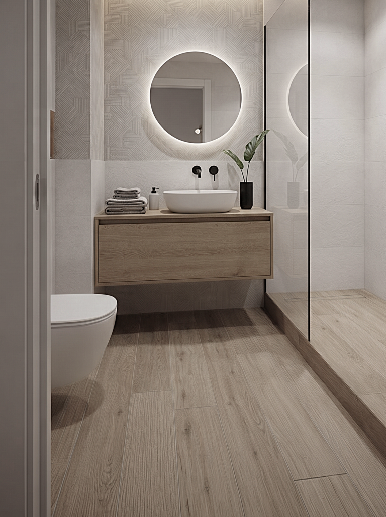 Piso Flotante SPC 6mm con manta incorporada. Roble Gris.