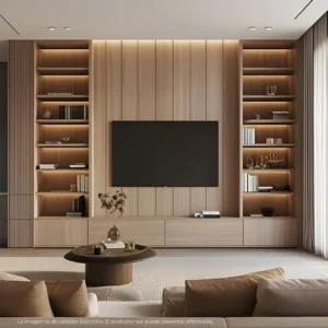 Revestimiento decoWALL Liso. De 20 x 290cm. Nogal