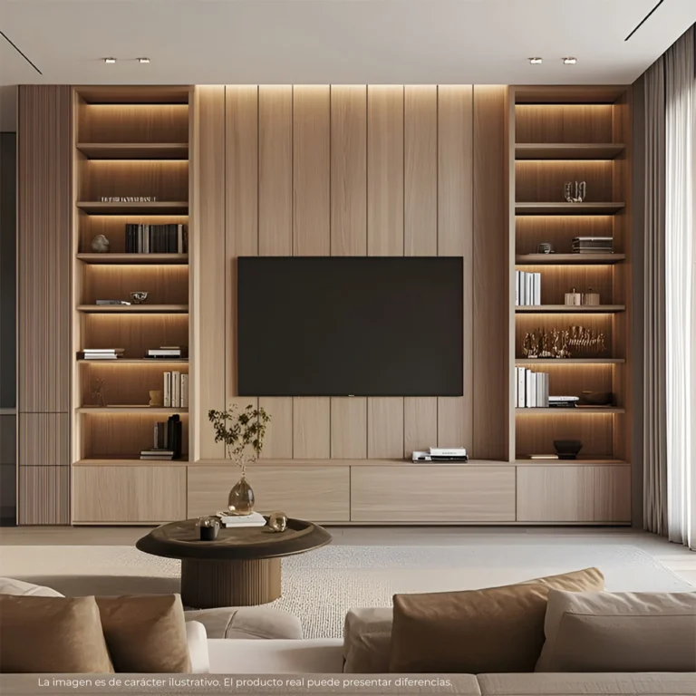 Revestimiento decoWALL Liso. De 20 x 290cm. Nogal