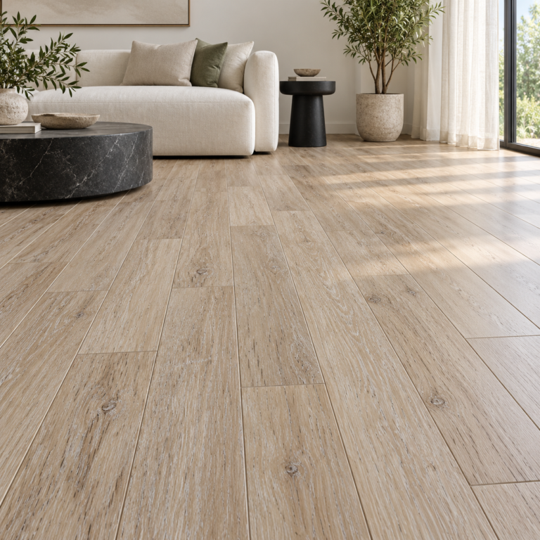 Piso Flotante SPC 5mm. 4+1mm. Manta IXPE. Hickory