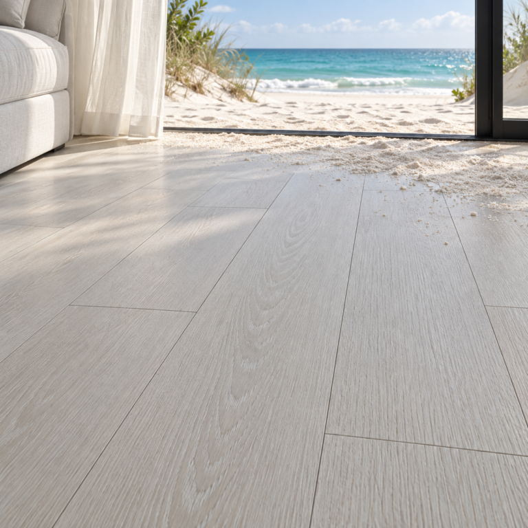 Piso Flotante HDF 7mm. WaterProof con manta 1mm. White